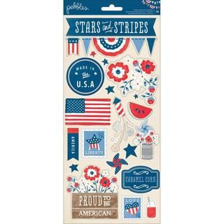 Americana Cardstock Stickers 6 X12 2/sheets  Phrase and Accent