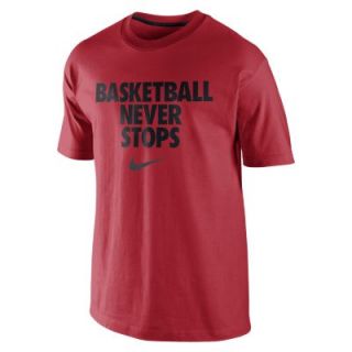 Nike Basketball Never Stops Mens T Shirt   University Red