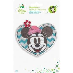 Disney Mickey Mouse Minnie In Heart Iron on Applique
