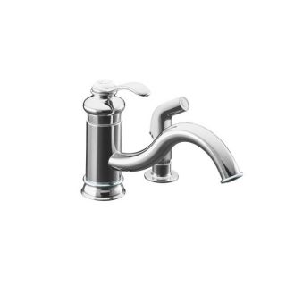 Kohler K 12176 cp Polished Chrome Fairfax Single control Kitchen Sink Faucet With Sidespray, Less Escutcheon