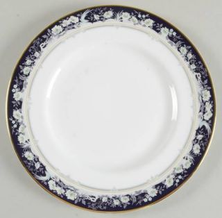 Royal Doulton Paradise Salad Plate, Fine China Dinnerware   Purple Border, Flowe