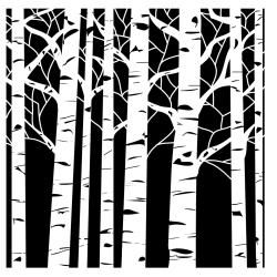 Crafters Workshop Templates 12x12 aspen Trees