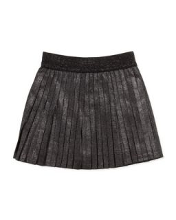 Pleated Faux Suede Skirt, 4 6X