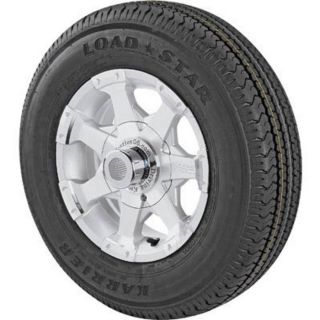 Martin Aluminum Contemporary 7 Spoke Trailer Tire & Assembly, ST205/75D 15,