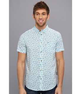Rip Curl Flower Child S/S Shirt Mens Short Sleeve Button Up (Blue)