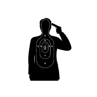 Human Target Vinyl Wall Decal (BlackEasy to apply You will get the instructionDimensions 22 inches wide x 35 inches long )