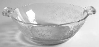 Tiffin Franciscan Cerice Handled Bowl   Stem #15071, Etched No Beads