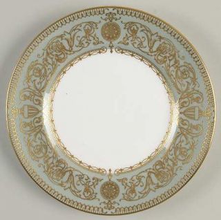Royal Worcester Balmoral Green Bread & Butter Plate, Fine China Dinnerware   Lig