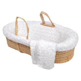 Twisted Fur Moses Basket Set   White by Tadpoles