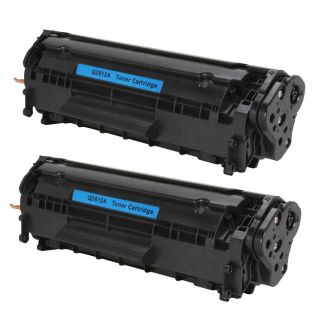 Hp Q2612a (12a) Black Compatible Laser Toner Cartridge (pack Of 2) (BlackPrint yield 2,000 pages at 5 percent coverageNon refillableModel NL 2x HP Q2612A TonerThis item is not returnable  )