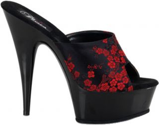 Womens Pleaser Delight 601 8   Black Cherry Blossom Cherry/Black Dress Shoes
