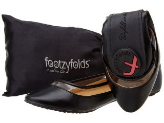 Footzyfolds Penelope Womens Flat Shoes (Black)