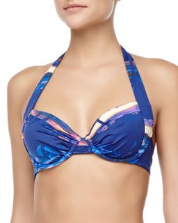 Womens Sunset Sky Printed Underwire Halter Swim Top   Tommy Bahama