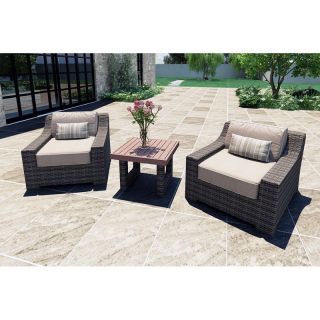 Chicago Wicker and Trading Co Forever Patio Bayside Chat Set Multicolor   FP 
