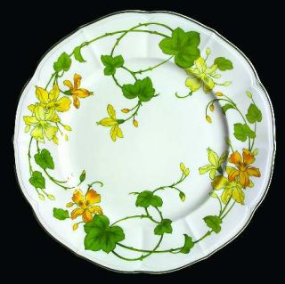 Villeroy & Boch Geranium (Ribbed Rim) Dinner Plate, Fine China Dinnerware   Newe