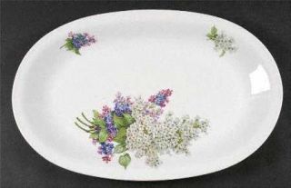 James Chatelaine Lilac Time 16 Oval Serving Platter, Fine China Dinnerware   Pu