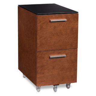 BDI USA Sequel 2 Drawer Mobile Tall Vertical File 6005 Finish Cherry