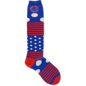 Chicago Cubs For Bare Feet Dots and Stripes 538 Socks