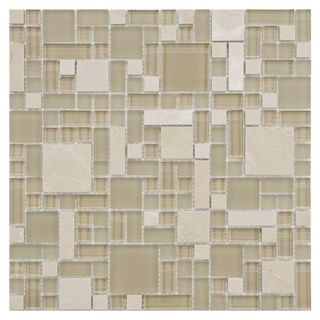 Somertile 12x12 Reflections Versailles Sandstone Glass/ Stone Mosaic Tiles (pack Of 10)
