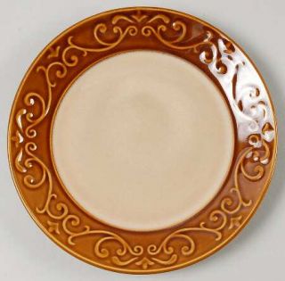 Better Homes and Gardens Embossed Scroll Salad Plate, Fine China Dinnerware   Br