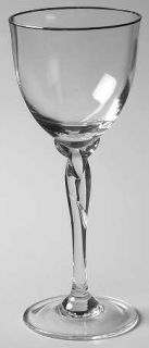 Lenox Rhythm Platinum Wine Glass   Expression Shape,   Optic, Clear
