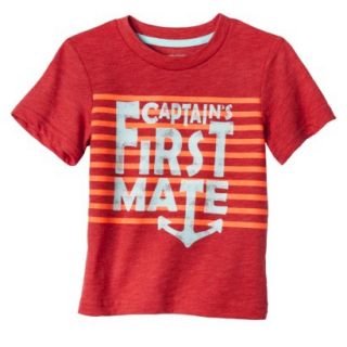 Cherokee Infant Toddler Boys Short Sleeve First Mate Tee   Red 3T