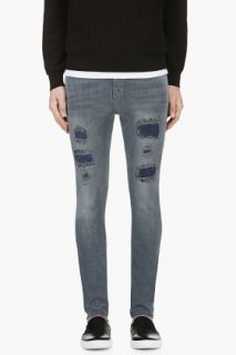 Nudie Jeans Gray Distressed High Kai Jeans