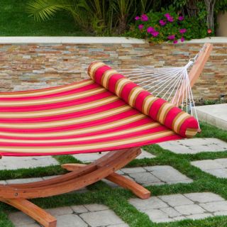 RST Outdoor Cantina Striped Olefin Hammock with Bolster Pillow Multicolor   OP 