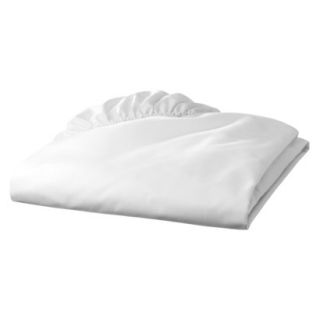 TL Care 100% Cotton Percale Fitted Crib Sheet   White