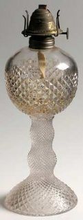 Westmoreland English Hobnail Clear (Round Base) 9 Inch Ball Style Oil Lamp   Ste