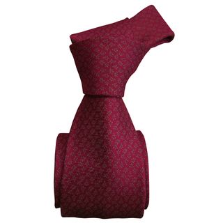 Dmitry Mens Pink Patterned Italian 100 Percent Silk Tie