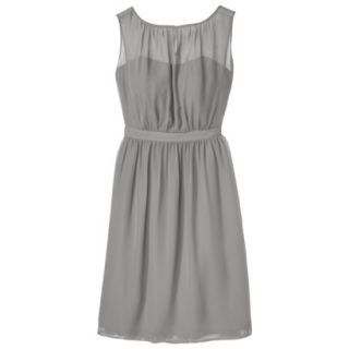 TEVOLIO Womens Plus Size Chiffon Illusion Sleeveless Dress   Cement   18W