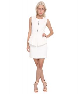 tibi City Stretch Sleeveless Dress w/ Zipper Womens Dress (White)