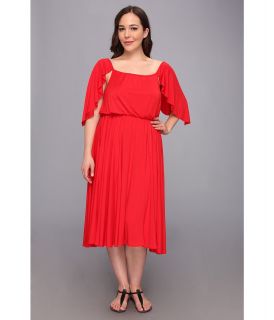 Rachel Pally Plus Size Martin Dress White Label Womens Dress (Red)