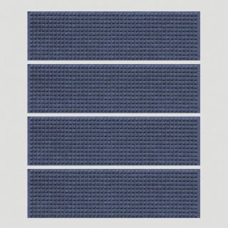 Navy Squares WaterGuard Stair Treads, Set of 4   World Market