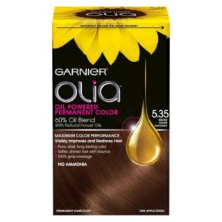 Garnier Olia Oil Powered Permanent Haircolor   5.35 Medium Golden Mahogany