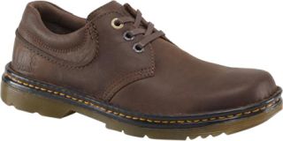 Mens Dr. Martens Hampshire 3 Eye Plain Toe Shoe   Dark Brown Polished Wyoming L