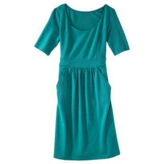 Merona Womens Ponte Elbow Sleeve Dress w/Pockets   Monterey Bay   XS