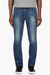 Levis Blue Faded Slim Fit 511 Throttle Jeans