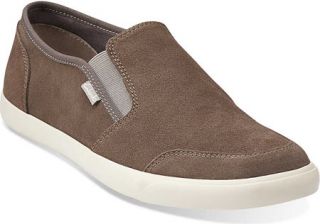 Mens Clarks Torbay Slip On   Grey Suede Fashion Sneakers