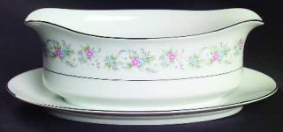 Chadds Ford Cotillion Gravy Boat with Attached Underplate, Fine China Dinnerware