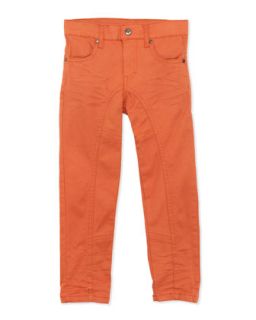 Bright Slim Leg Pants, Orange, 5 6X