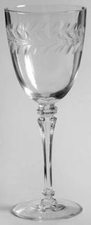 Tiffin Franciscan Puritan Clear (17361,Gray Cut) Water Goblet   Stem 17361, Gray