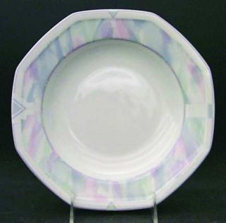 Savoir Vivre Celina Large Rim Soup Bowl, Fine China Dinnerware   Multicolor Past
