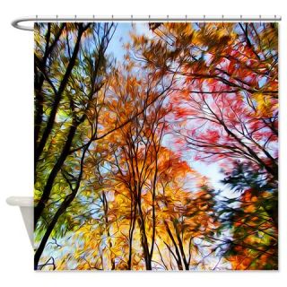  Autumn Trees Oil Painting Shower Curtain  Use code FREECART at Checkout