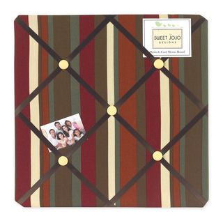 Sweet Jojo Designs Monkey Striped Fabric Memory Board (CottonDimensions 14 inches long x 14 inches wide )