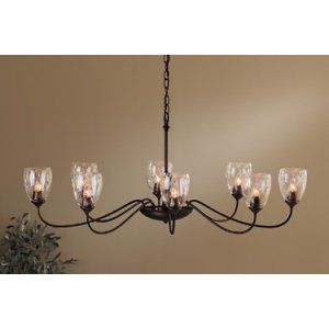 Hubbardton Forge HUB 101309 03 L83 Oval Chandelier 8 Arm Oval with Glass