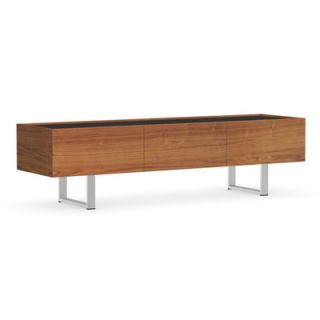 Calligaris Horizon 3 Door Low Storage Unit CS/6017 3A_P Finish Walnut, Glass