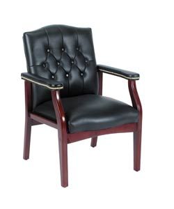 Boss Traditional Black Guest Chair (20 x 19 inch Back size 22.5 x 19.5 inches Seat height 18 inch Overall 24.5 W x 27D x35HPlease note orders of 4 or more chairs will ship with a freight carrier, and are not traceable via UPS. Please allow 10 days bef