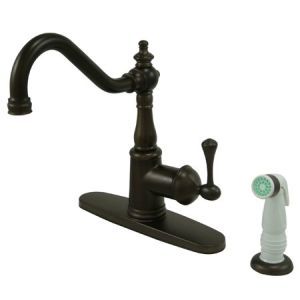 Elements of Design ES7815BL Universal One Handle Kitchen Faucet With Spray
